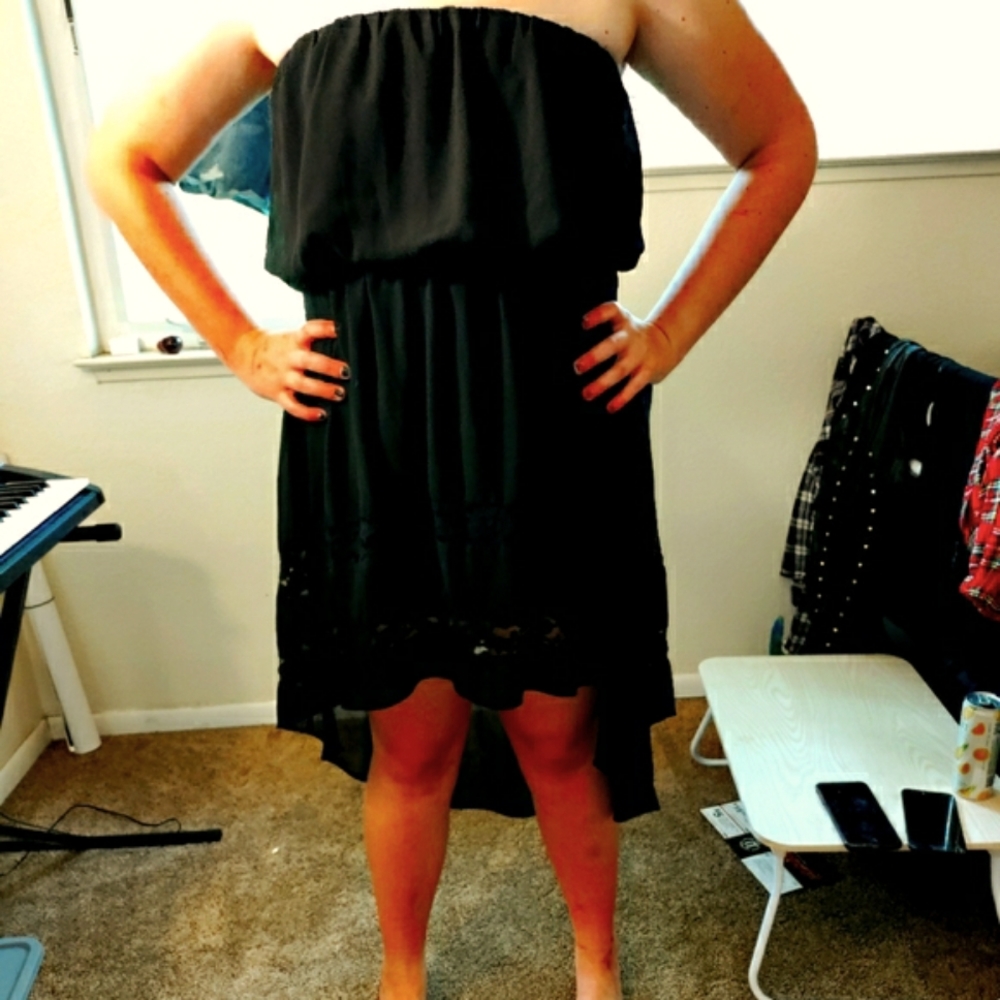 Forever 21 Black Lace strapless dress